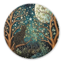 Boho kat sterrenhemel boslandschap