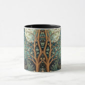 Boho kat sterrenhemel boslandschap mok (Midden)