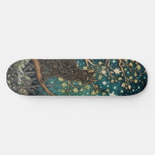 Boho kat sterrenhemel boslandschap persoonlijk skateboard (Horizontaal)