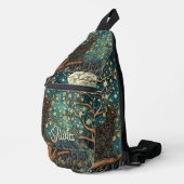 Boho kat sterrenhemel boslandschap sling bag (Rechterhoek)