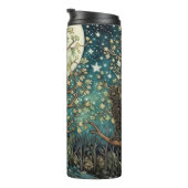 Boho kat sterrenhemel boslandschap thermosbeker (Geroteerd rechts)