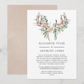 Boho Katoen en Eucalyptus Beperkte Gastenlijst Aankondiging (Voorkant / Achterkant)