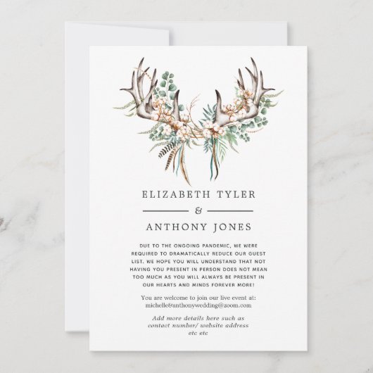 Boho Katoen en Eucalyptus Beperkte Gastlijst Aankondiging (Voorkant)