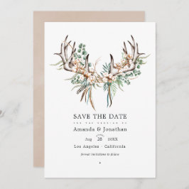 Boho Katoen en Eucalyptus Boho Trouwfoto Save The Date