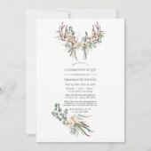 Boho katoen & Eucalyptus Boho viering van het leve Kaart (Voorkant)