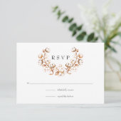Boho Katoenen Trouw RSVP Kaartje (Staand voorkant)