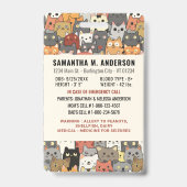Boho Katten Aangepaste Moderne Foto Identificatie  Badge (Achterkant)