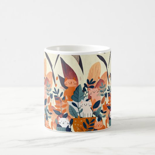 Boho Katten & Aarde Tonen Koffiemok (Center)