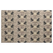 Boho Katten en Harten in Aarde Tonen Stof (Fat Quarter)