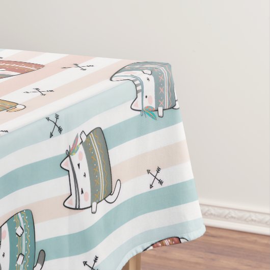 Boho Katten Tribale Patroon Tafelkleed (Voorbeeld)