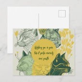 Boho Kattenliefhebber Verjaardag Briefkaart (Voorkant / Achterkant)