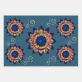 Boho Keltische Regenboog Bloem Mandala Inpakpapier Vel (Voorkant 3)