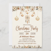 Boho Kerst Bloemrijke Kerstfeest Kaart (Voorkant)