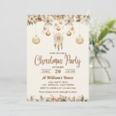 Boho Kerst Bloemrijke Kerstfeest Kaart (Staand voorkant)