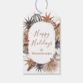 Boho Kerst Botanicals Persoonlijk Cadeaulabel (Voorkant)
