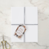 Boho Kerst Botanicals Persoonlijk Cadeaulabel (Met Touw)