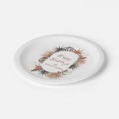 Boho Kerst Botanicals Persoonlijk Papieren Bordje (Gekanteld)