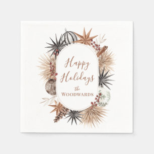 Boho Kerst Botanicals Persoonlijk Servet