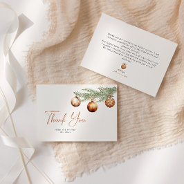 Boho Kerst Bruidsdouche Winter Bedankkaart