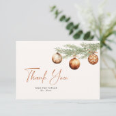 Boho Kerst Bruidsdouche Winter Bedankkaart (Staand voorkant)