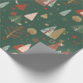 Boho kerst cadeaupapier (Hoek)