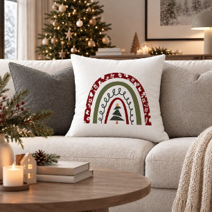Boho-kerst decoratieve kussensloop voor boerderijs kussen