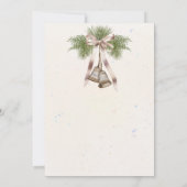 Boho Kerst Houten Krans Doop Kaart (Achterkant)