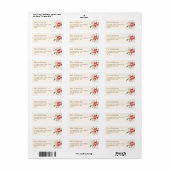 Boho Kerst Houtige Elegante Retouradres Etiket (Full Sheet)