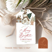 Boho Kerst Merry and Bright Cadeaubijslage Cadeaulabel