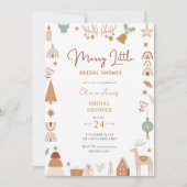 Boho Kerst Merry klein bruiloftsfeestje Kaart (Voorkant)