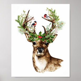 Boho Kerst Muur Kunst Print
