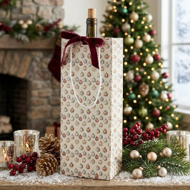 Boho Kerst Ornamenten Warm Vintage Winter Wijn Cadeautas