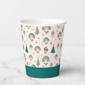 Boho Kerst Papier beker (Achterkant)