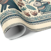 Boho kerst Pattern Cadeaupapier (Rol Hoek)