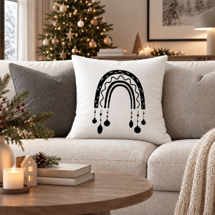 Boho Kerst regenboog accent kussen kunst voor boer