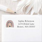 Boho Kerst Regenboog Bruiloft Etiket (Insitu)