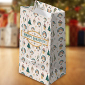 Boho Kerst Regenboog Gift Bag Medium Cadeauzakje