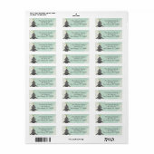 Boho Kerst Retouradres Etiket (Full Sheet)