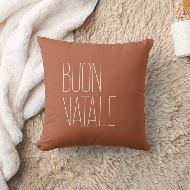 Boho Kerst Sierkussen "BUON NATALE" (Deken)
