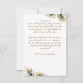 Boho Kerst winter bruids-shower theepartij Bedankkaart (Achterkant)