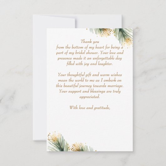 Boho Kerst winter vrijgezellenfeest theefeest Bedankkaart (Achterkant)