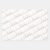 Boho kerstbomen Falala Dusty Pink Holiday Inpakpapier Vel (Voorkant 2)