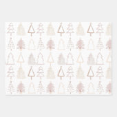 Boho kerstbomen Falala Dusty Pink Holiday Wra Inpakpapier Vel (Voorkant 2)