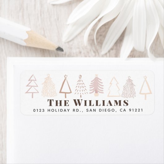 Boho Kerstbomen Holiday Adres Etiket (Insitu)