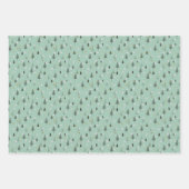 Boho Kerstbomen Holiday Inpakpapier Vel (Voorkant 3)