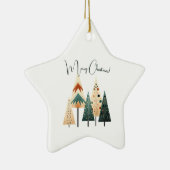 Boho Kerstbomen Kerstmis Keramisch Ornament (Rechts)