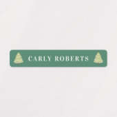 Boho kerstbomen Kinder naam Waterbestendige labels (Design 1)