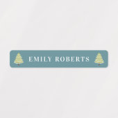 Boho kerstbomen Kinder naam Waterbestendige labels (Design 2)