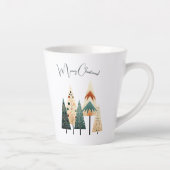 Boho kerstbomen latte mok (Rechts)