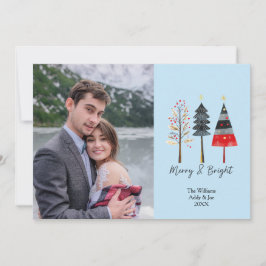 Boho kerstbomen Schattigee aangepaste foto vakanti Feestdagenkaart